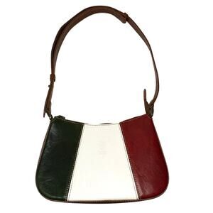 Italian Flag Leather Crossbody Bag ChicMilano Vero Pelle Made in Italy